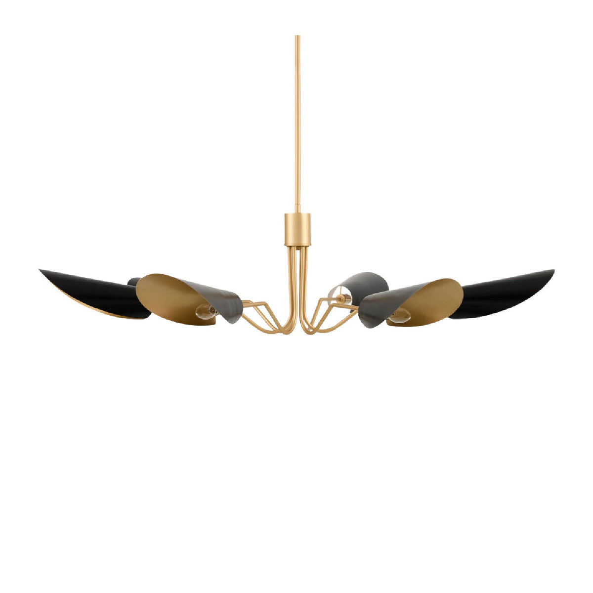 Modern European furniture - Black Metal Shades 6-Light Chandelier - www.oroa.com 