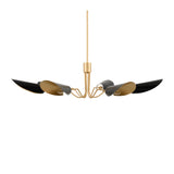 Modern European furniture - Black Metal Shades 6-Light Chandelier - www.oroa.com 