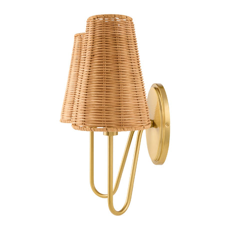 Modern European furniture - Rattan 2-Light Wall Lamp - www.oroa.com