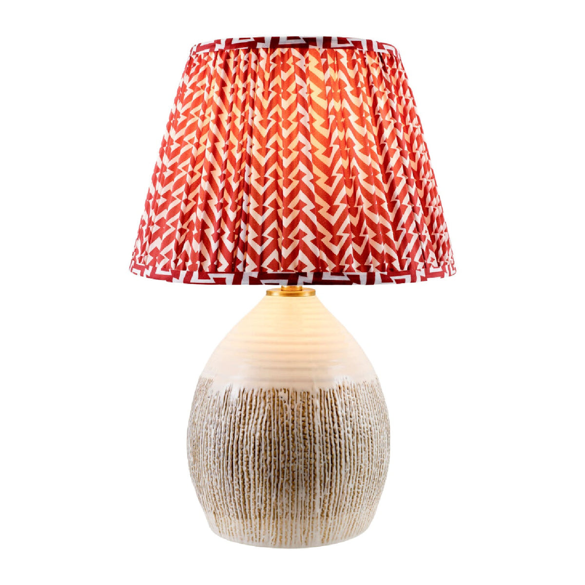 Modern European furniture - Red Patterned Fabric Table Lamp - www.oroa.com