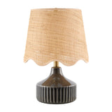 Modern European furniture - Scalloped Jute Table Lamp - www.oroa.com