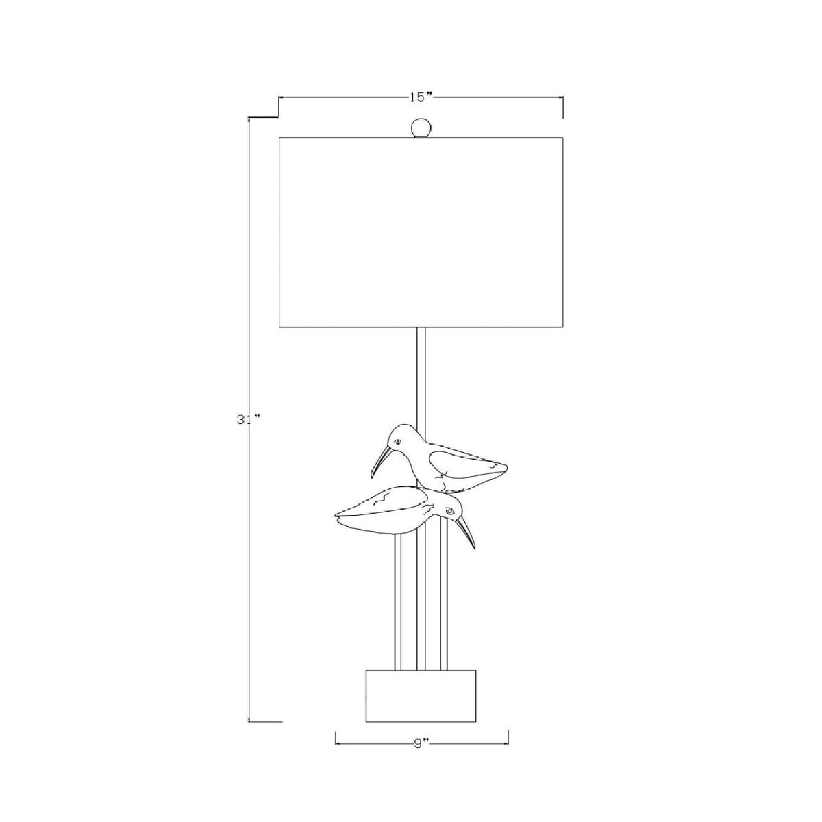 Modern European furniture - Bird Sculpture Accent Table Lamp - www.oroa.com
