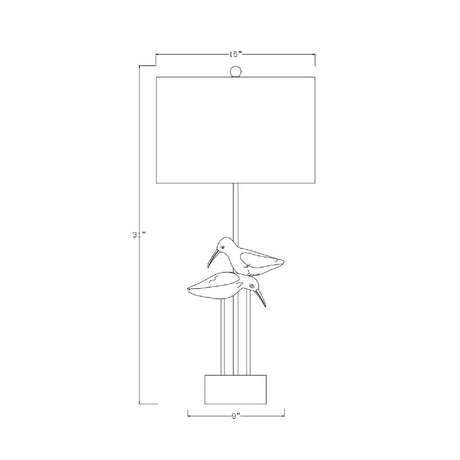 Modern European furniture - Bird Sculpture Accent Table Lamp - www.oroa.com