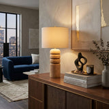 Modern European furniture - Painted Wood Accent Table Lamp - www.oroa.com