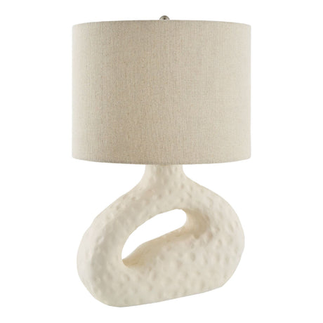 Modern European furniture - White Carved Accent Table Lamp - www.oroa.com
