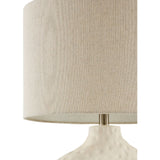 Modern European furniture - White Carved Accent Table Lamp - www.oroa.com