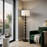 Modern European furniture - Wood Veneer Accent Floor Lamp - www.oroa.com
