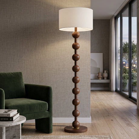 Modern European furniture - Wood Veneer Accent Floor Lamp - www.oroa.com