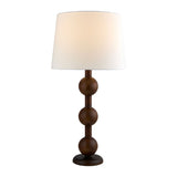 Modern European furniture - Triple Orb Rubberwood Table Lamp - www.oroa.com