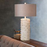 Modern European furniture - Distressed Finish Accent Table Lamp - www.oroa.com