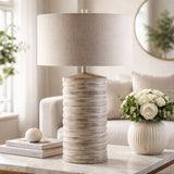 Modern European furniture - Distressed Finish Accent Table Lamp - www.oroa.com