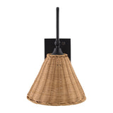 Modern European furniture - Conical Rattan Wall Lamp - www.oroa.com
