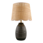 Modern European furniture - Scalloped Beige Jute Table Lamp - www.oroa.com
