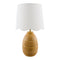 Modern European furniture - Scalloped Linen Ceramic Table Lamp - www.oroa.com