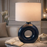 Modern European furniture - Ceramic Ring Accent Table Lamp - www.oroa.com