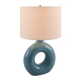 Modern European furniture - Ceramic Ring Accent Table Lamp - www.oroa.com