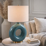 Modern European furniture - Ceramic Ring Accent Table Lamp - www.oroa.com