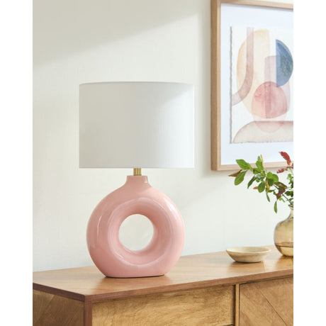 Modern European furniture - Ceramic Ring Accent Table Lamp - www.oroa.com