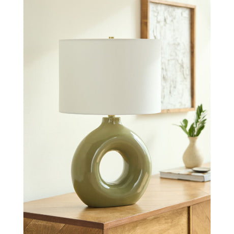 Modern European furniture - Ceramic Ring Accent Table Lamp - www.oroa.com