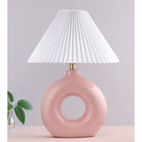 Modern European furniture - Pleated White Fabric Table Lamp - www.oroa.com