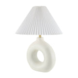 Modern European furniture - Pleated White Fabric Table Lamp - www.oroa.com