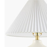 Modern European furniture - Pleated White Fabric Table Lamp - www.oroa.com