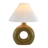 Modern European furniture - Pleated White Fabric Table Lamp - www.oroa.com