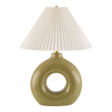 Modern European furniture - Pleated White Fabric Table Lamp - www.oroa.com