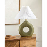 Modern European furniture - Pleated White Fabric Table Lamp - www.oroa.com