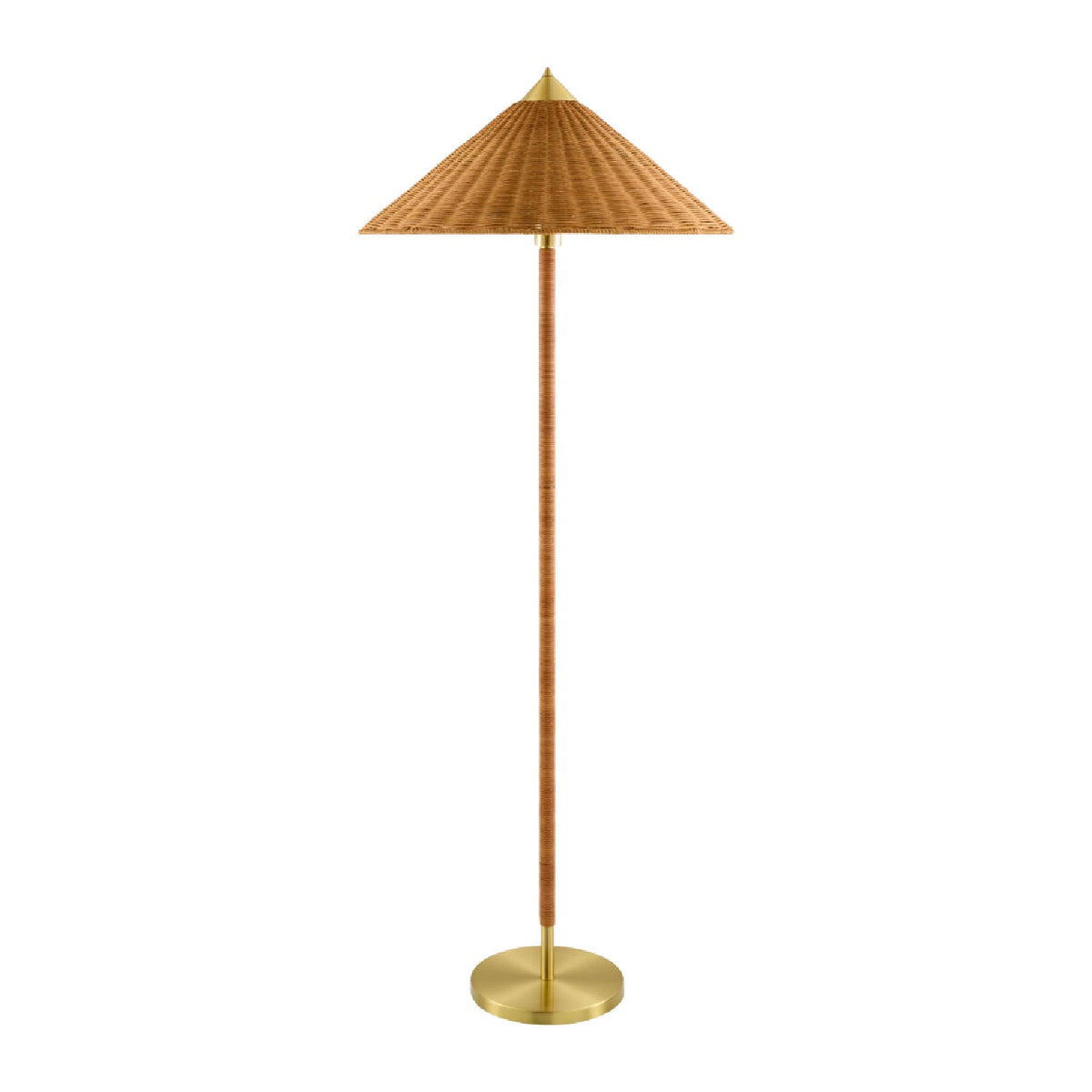 Modern European furniture - Conical Rattan Accent Floor Lamp - www.oroa.com