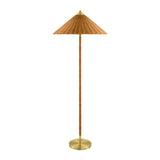 Modern European furniture - Conical Rattan Accent Floor Lamp - www.oroa.com