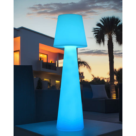 Modern European furniture - Frosted White Outdoor Floor Lamp - www.oroa.com