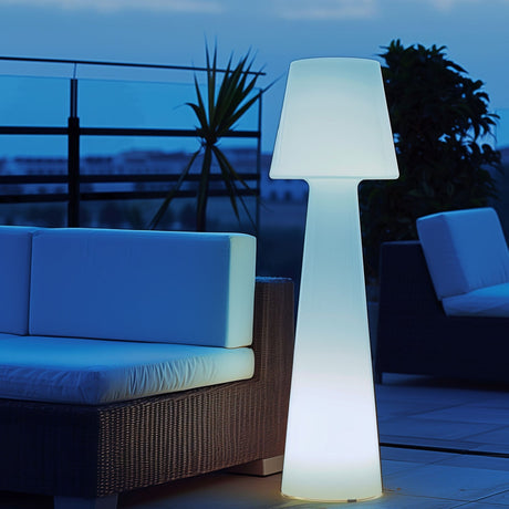 Modern European furniture - Frosted White Outdoor Floor Lamp - www.oroa.com