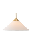 Modern European furniture - White Linen Conical Pendant Lamp - www.oroa.com