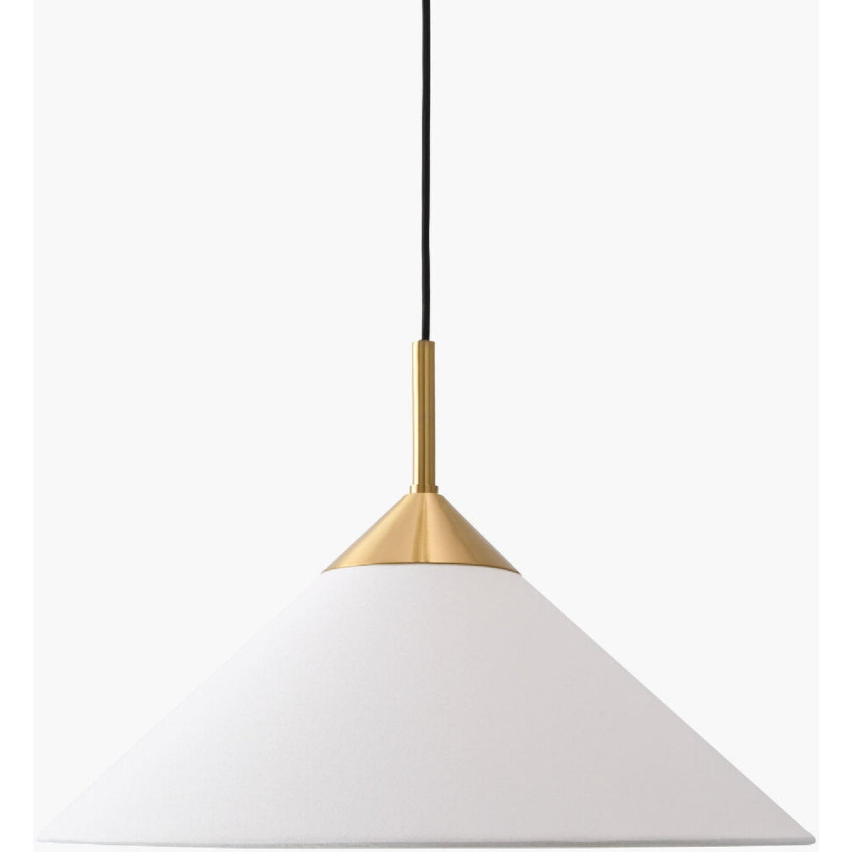 Modern European furniture - White Linen Conical Pendant Lamp - www.oroa.com