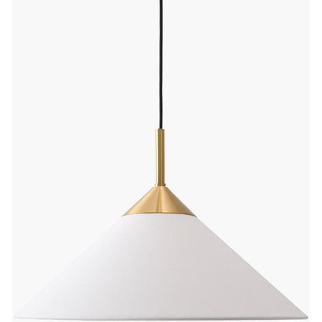 Modern European furniture - White Linen Conical Pendant Lamp - www.oroa.com