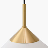 Modern European furniture - White Linen Conical Pendant Lamp - www.oroa.com