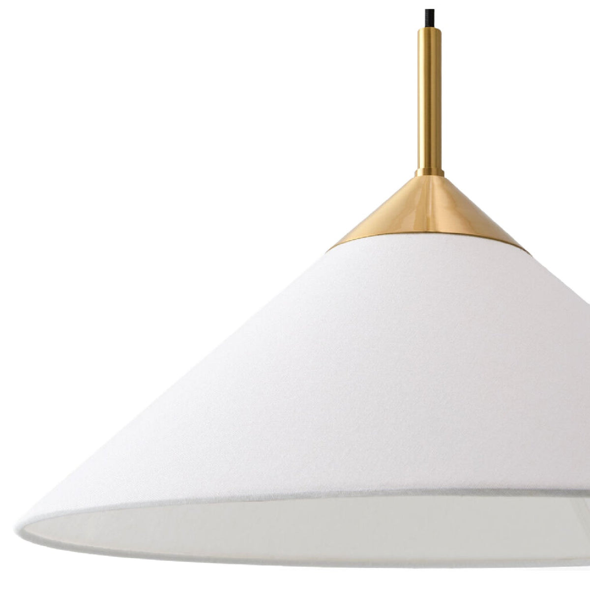 Modern European furniture - White Linen Conical Pendant Lamp - www.oroa.com