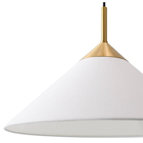 Modern European furniture - White Linen Conical Pendant Lamp - www.oroa.com