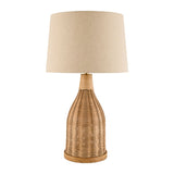 Modern European furniture - White Cotton Rattan Table Lamp - www.oroa.com