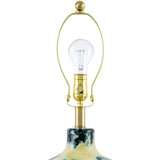 Modern European furniture - Round Painted Glass Tabe Lamp - www.oroa.com
