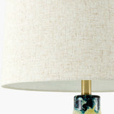 Modern European furniture - Round Painted Glass Tabe Lamp - www.oroa.com