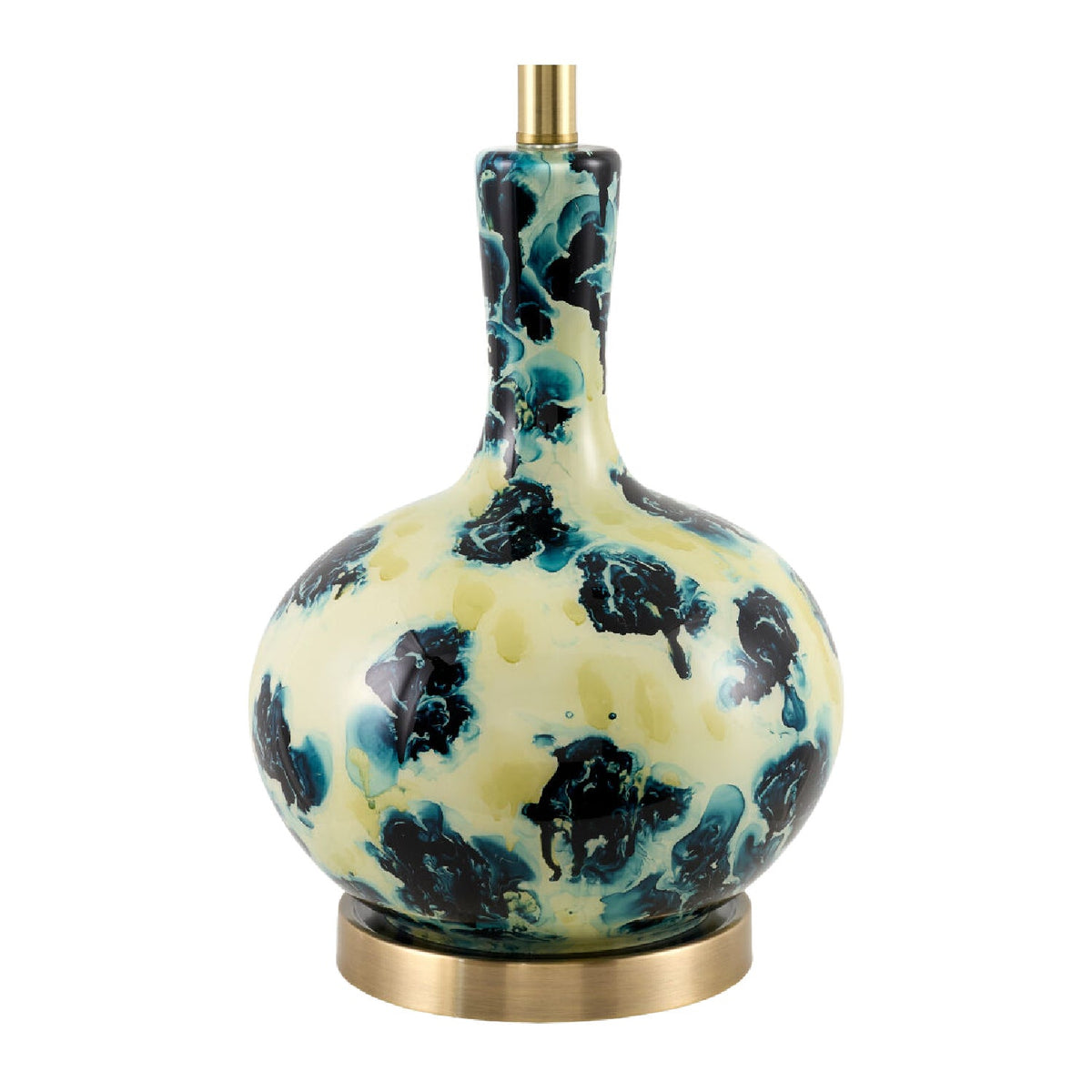 Modern European furniture - Painted Blue Glass Table Lamp - www.oroa.com