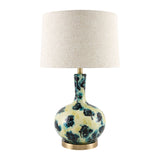 Modern European furniture - Painted Blue Glass Table Lamp - www.oroa.com