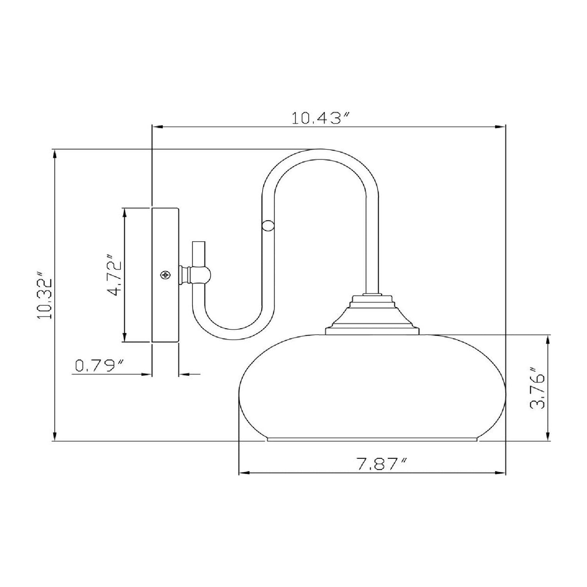 Modern European furniture - White Glass Accent Wall Lamp - www.oroa.com