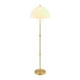 Modern European furniture - White Glass Dome Floor Lamp - www.oroa.com
