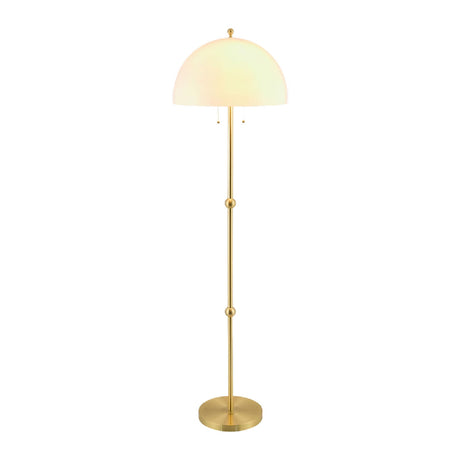 Modern European furniture - White Glass Dome Floor Lamp - www.oroa.com
