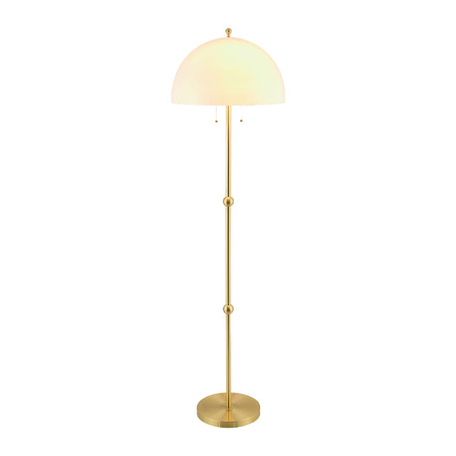 Modern European furniture - White Glass Dome Floor Lamp - www.oroa.com

