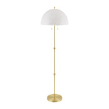 Modern European furniture - White Glass Dome Floor Lamp - www.oroa.com