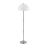 Modern European furniture - White Glass Dome Floor Lamp - www.oroa.com